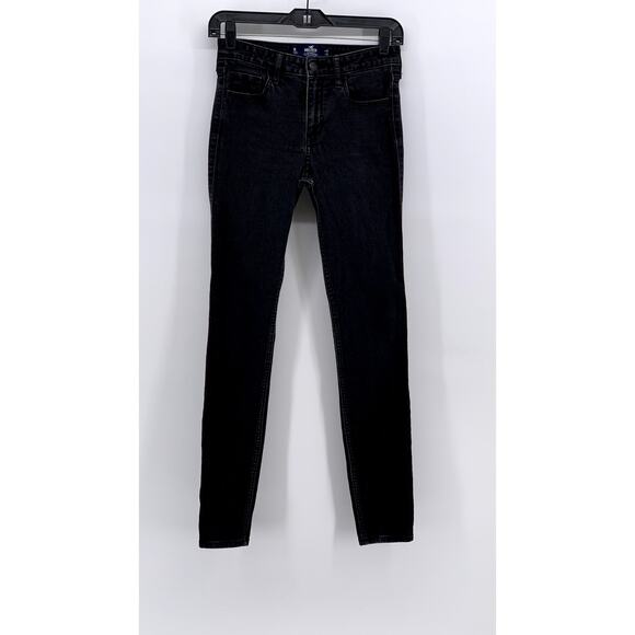 Hollister Denim - HOLLISTER Women's Black Mid-Rise Super Skinny Jeans SZ 25